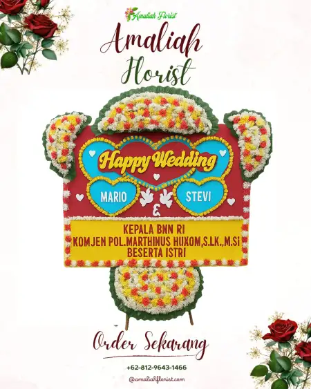 Papan Bunga Pernikahan Pondok Sayur